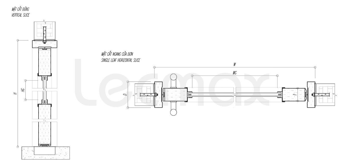 bản vẽ kỹ thuật cửa thép chống cháy mở 2 chiều