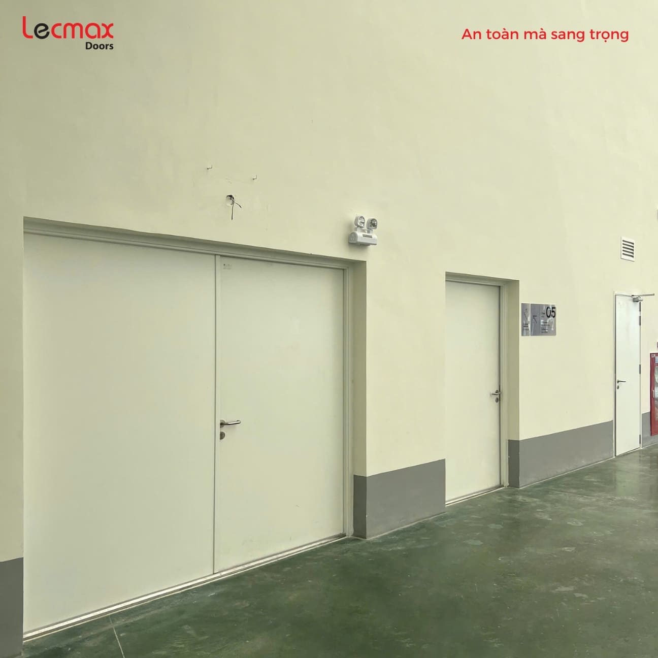 Cửa thép chống cháy EI60 tại dự án trung tâm hội chợ triển lãm quốc gia